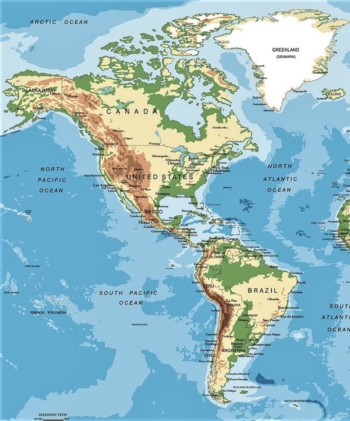 mapa-fisico-continente-americano